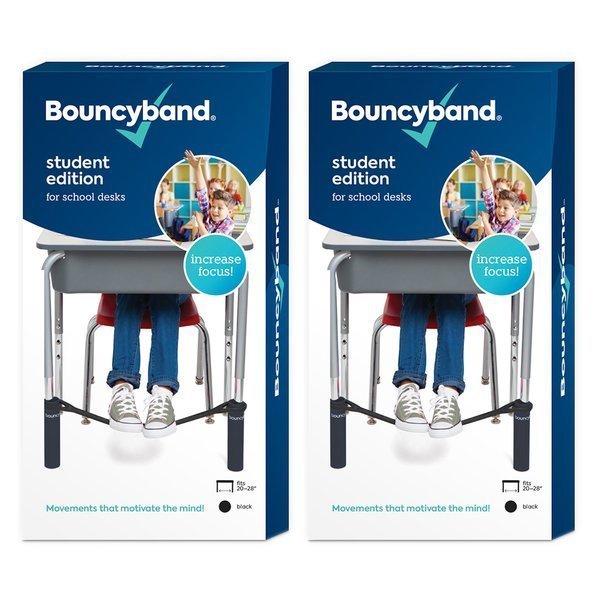 Bouncyband for Desk, Black, PK2, Bouncybands, Mfr#: BBD-BK